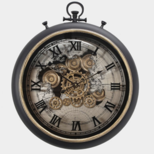 53cm Round Marco Map FOB stopwatch Industrial moving cogs wall clock